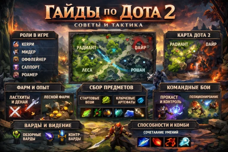 Dota 2 гайд 2026 лейнинг на всех ролях